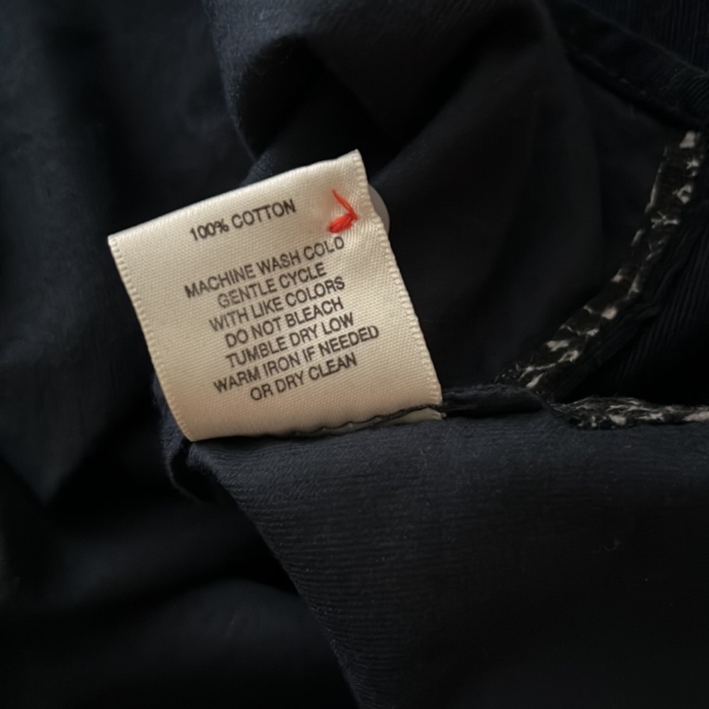 NWT Brooklyn Industries Navy Cedar Shirtdress Outer-space 100% Cotton Size Large - Picture 14 of 15
